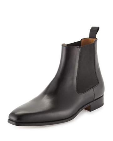 Hand Antique Leather Boots, Black