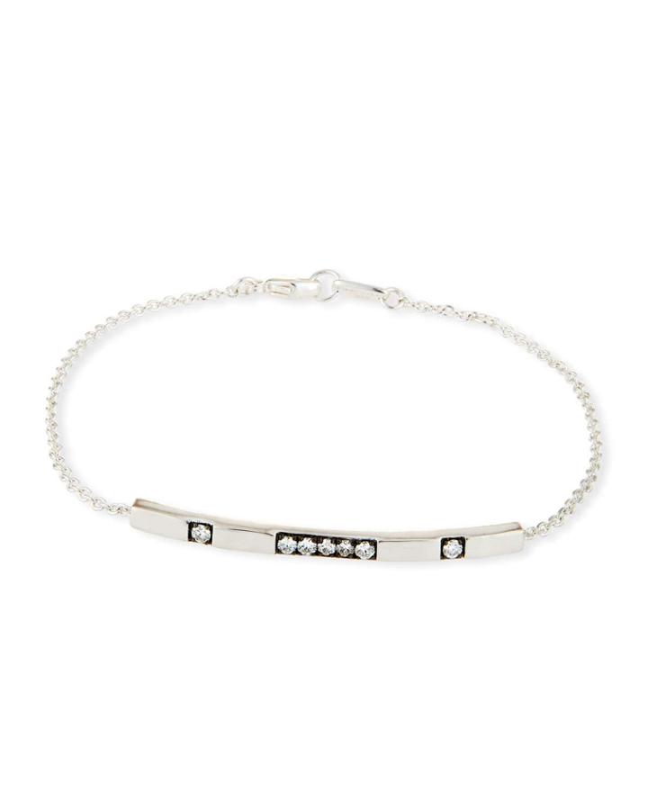 Senso Skinny Diamond Curved Bar Bracelet