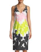 Floral-stripe Strapless