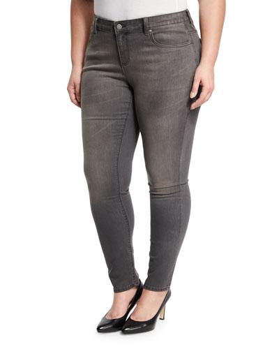Five-pocket Skinny Jeans, Gray