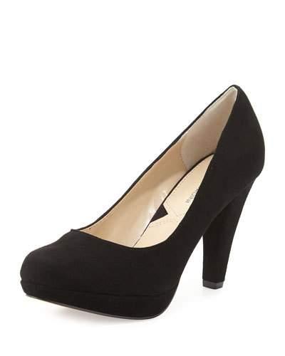 Prestin Suede Platform Pump, Black