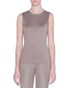 Sleeveless Studded Jersey Top