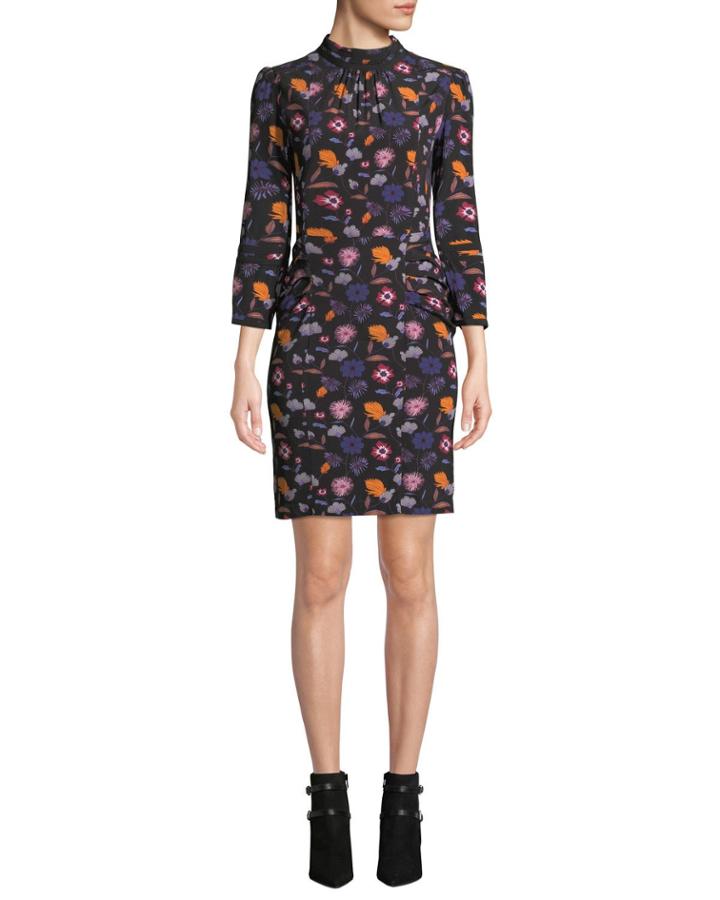 Maha Floral High-neck 3/4-sleeve