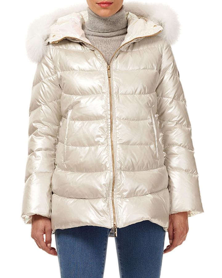 Reversible Fox Fur Trim Jacket