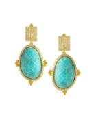Amazonian Allure Oval Drop Earrings