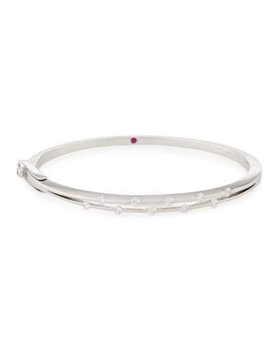 18k White Gold Classica Diamond Bangle Bracelet