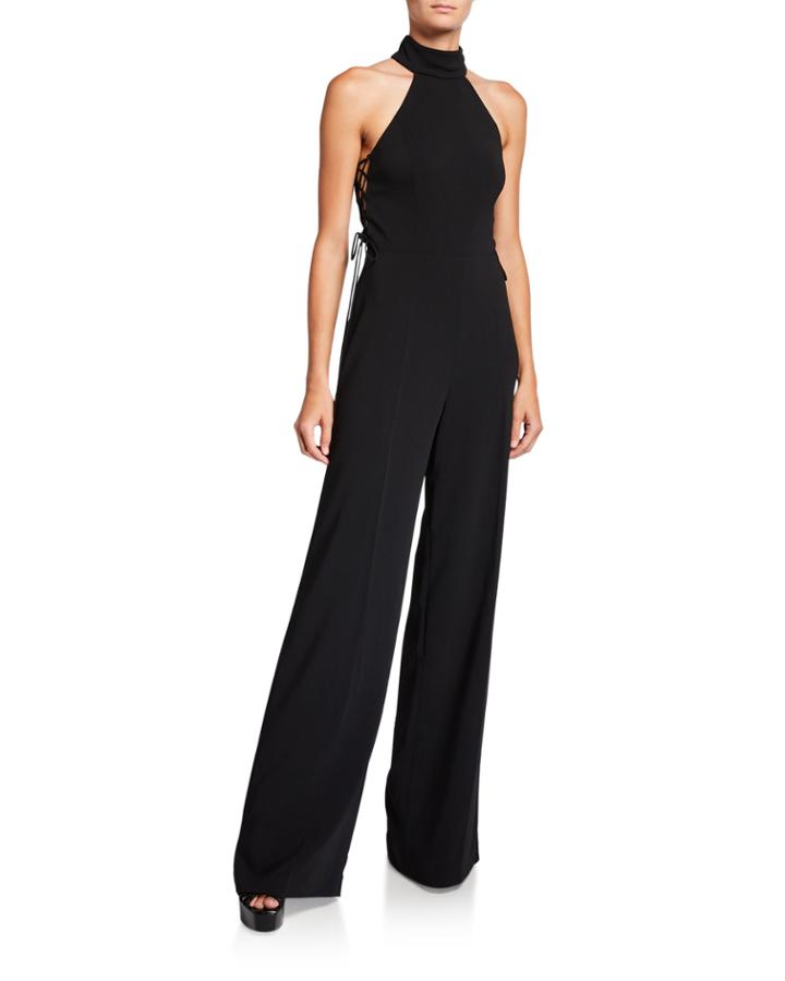 Cicero Side Lace-up Halter Jumpsuit