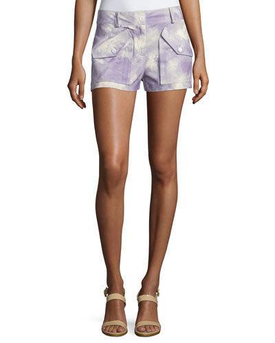 Tie-dye Cargo Shorts, Wisteria