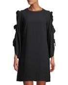 Tie-sleeve Crepe