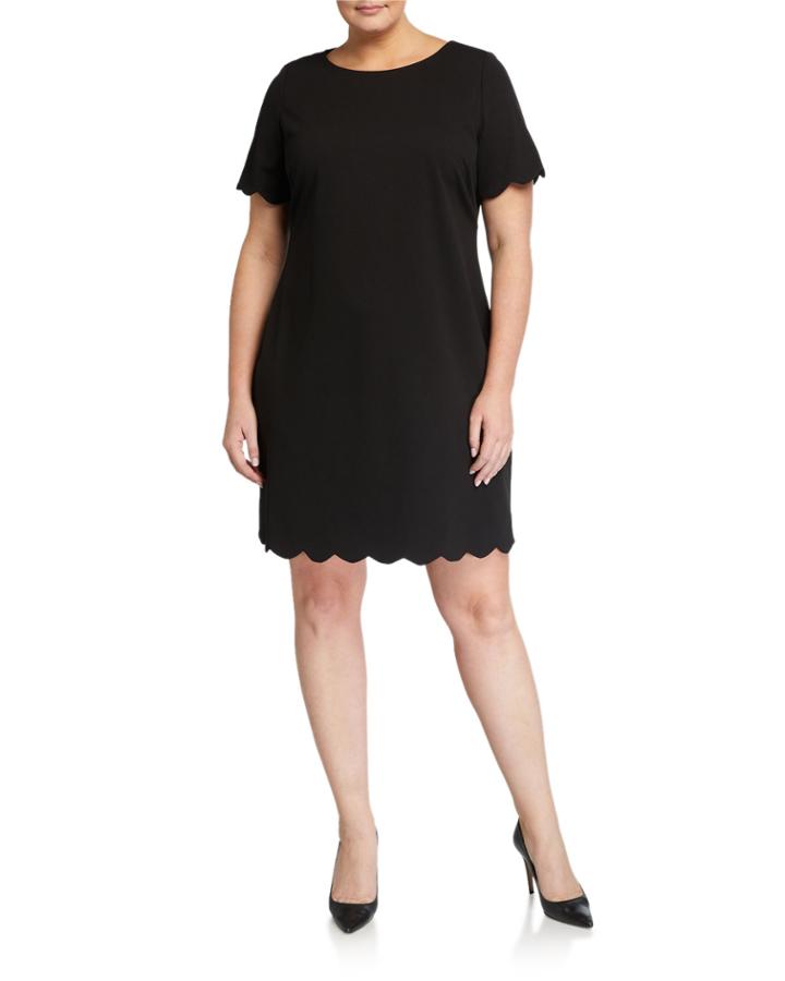 Plus Size Stretch Crepe Dress With Bottom