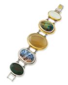 2-tone Multi-stone Station Bracelet