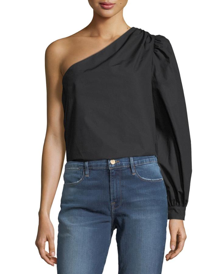 One-sleeve Cotton Top