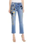 Love Live Laugh Straight-leg Cropped Jeans