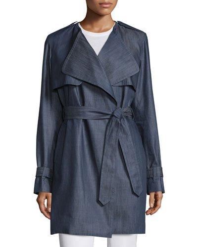 Denim Wrap Trenchcoat