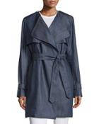 Denim Wrap Trenchcoat