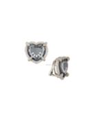 Chopard Happy Diamonds Floating Heart Button Earrings, Women's, White