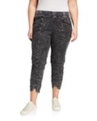Plus Size Iris Ruched-center Crop Pants,