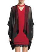 Open-front Sheer Chiffon