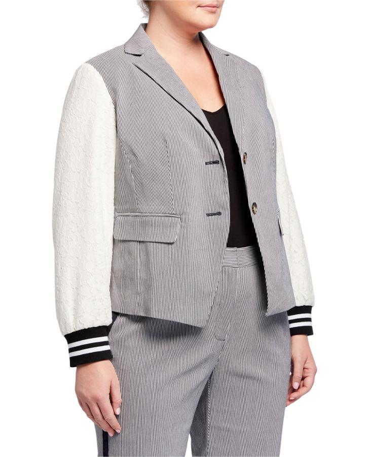 Plus Size Billie Mixed-media Jacket