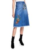 Jamille Brode Deluxe Embroidered Denim Frayed