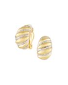 Rhinestone Nugget Clip-on Earrings