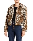 Noelle Faux Fur Spread Collar Jacket