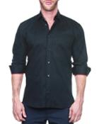 Men's Fibonacci Shaped Sport Shirt - Flock Dot Black
