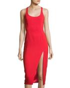 Witherspoon Scoop-neck Sheath Dress, Red