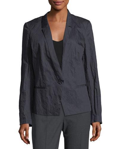 Adrian Crinkled One-button Jacket