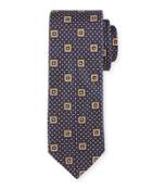 Brushed Neat Square-print Tie
