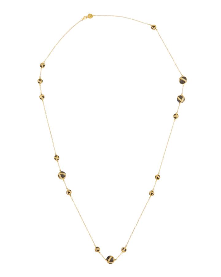 Textured Ornaments Station Necklace,