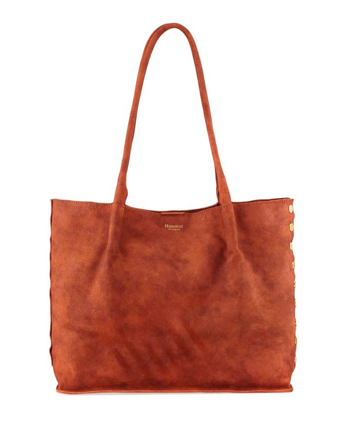 Olivia Boto Brushed Suede Tote Bag, Orange