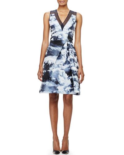 Cloud Jacquard Cocktail Dress