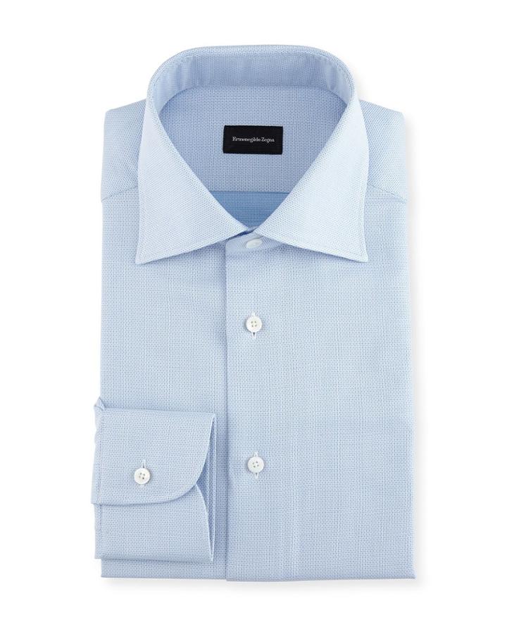Textured Solid Dress Shirt,