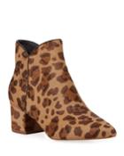 Elyse Leopard-print Ankle Booties