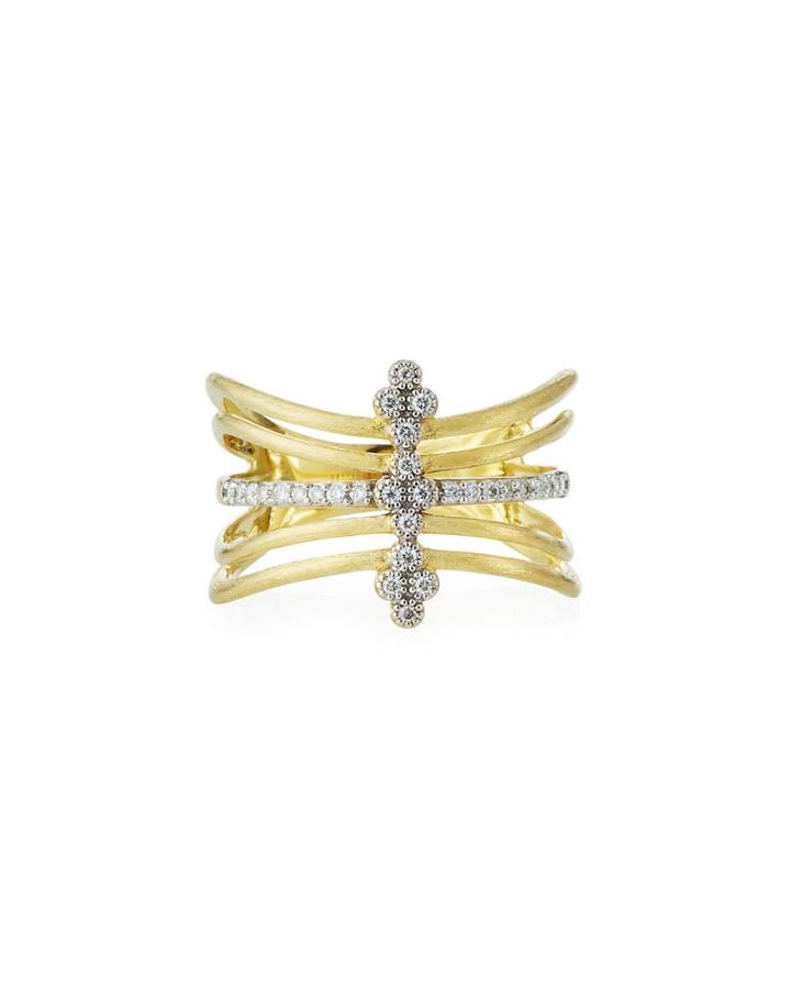 18k Provence Five-row Diamond Ring,