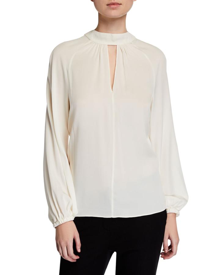 Emmie Stretch Silk Tie-back Top