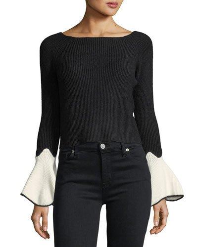 Anouk Cropped Bell-sleeve