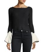 Anouk Cropped Bell-sleeve