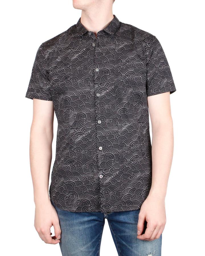 Men's Jasper Sashiko-print Short-sleeve