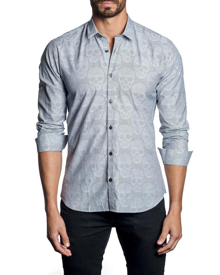 Men's Modern-fit Skulls Long-sleeve