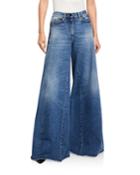 Stretch-wool Wide-leg Pants