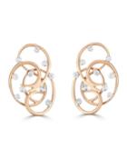 18k Yellow Gold Twisted Bezel-set Earrings