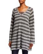 Striped Sweater Dress With Cami