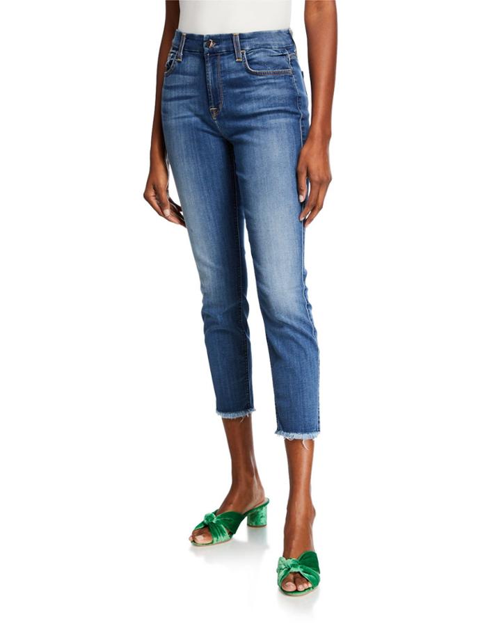 Frayed-hem Cropped