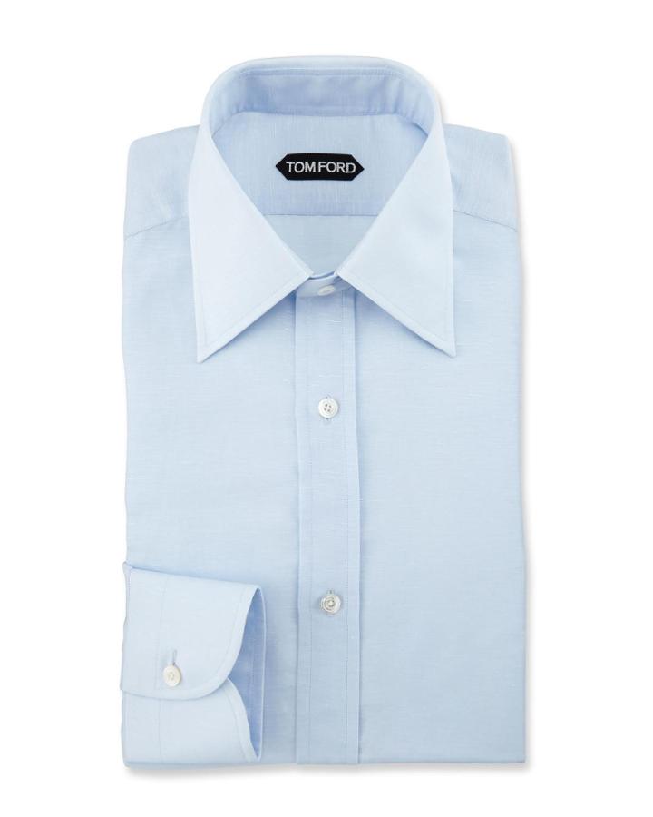 Slim-fit Textured Dress Shirt,