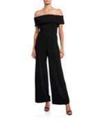 Off-the-shoulder Wide-leg Jumpsuit