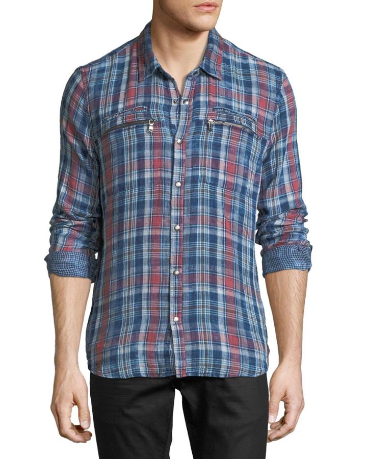 Plaid Snap-front