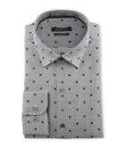 Men's Shaped-fit Striped Dot Dress