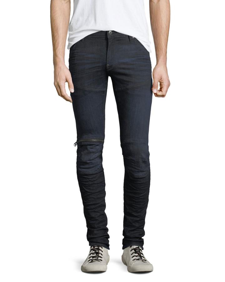 Men's 5620 Knee-zip Super-slim Jeans, Blue